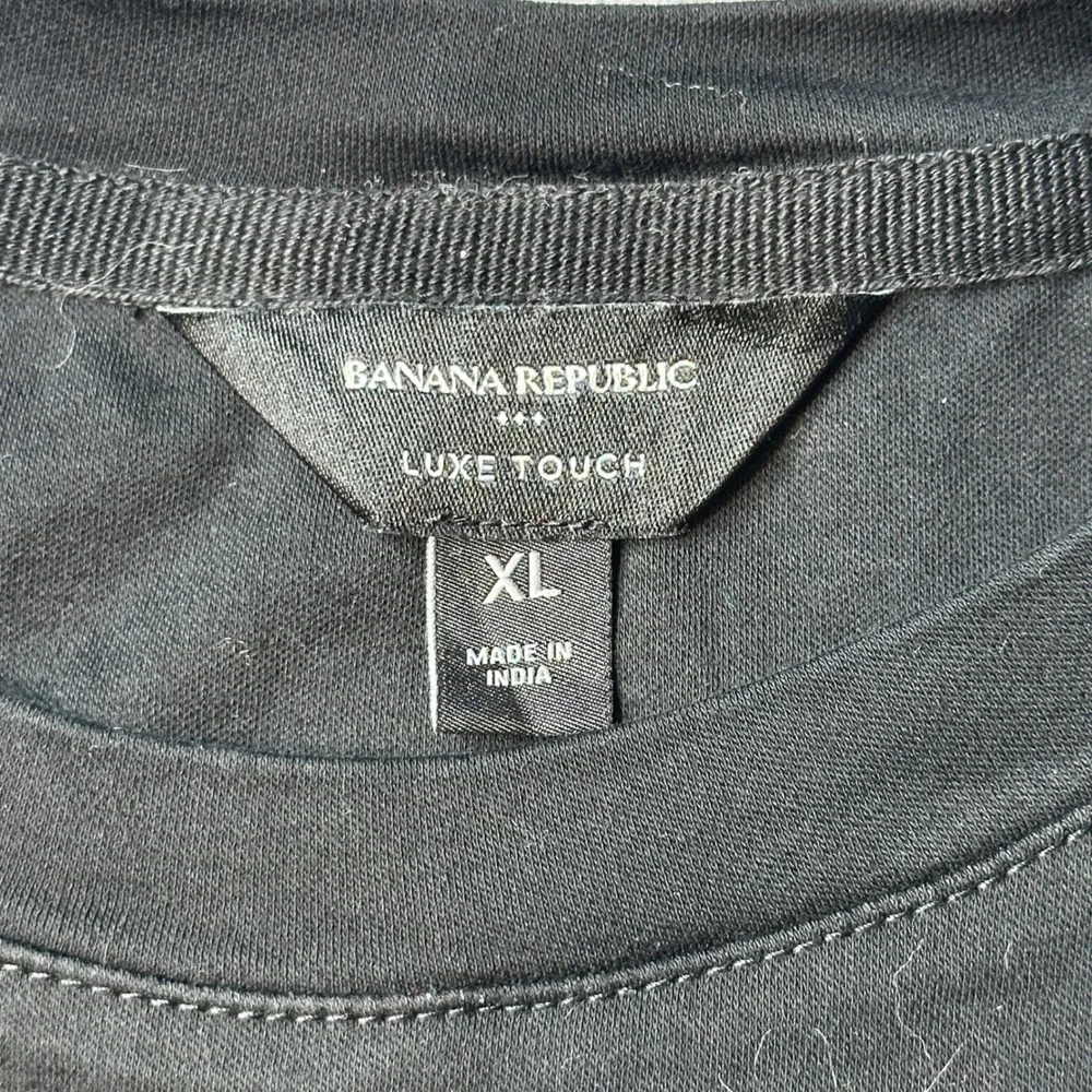 Banana Republic T-Shirt Mens XL Black Luxe Touch SS Crewneck Cotton 667140-06